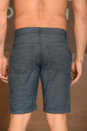 Bermuda Masculina Ogochi Casual Bolso Faca Azul Marinho