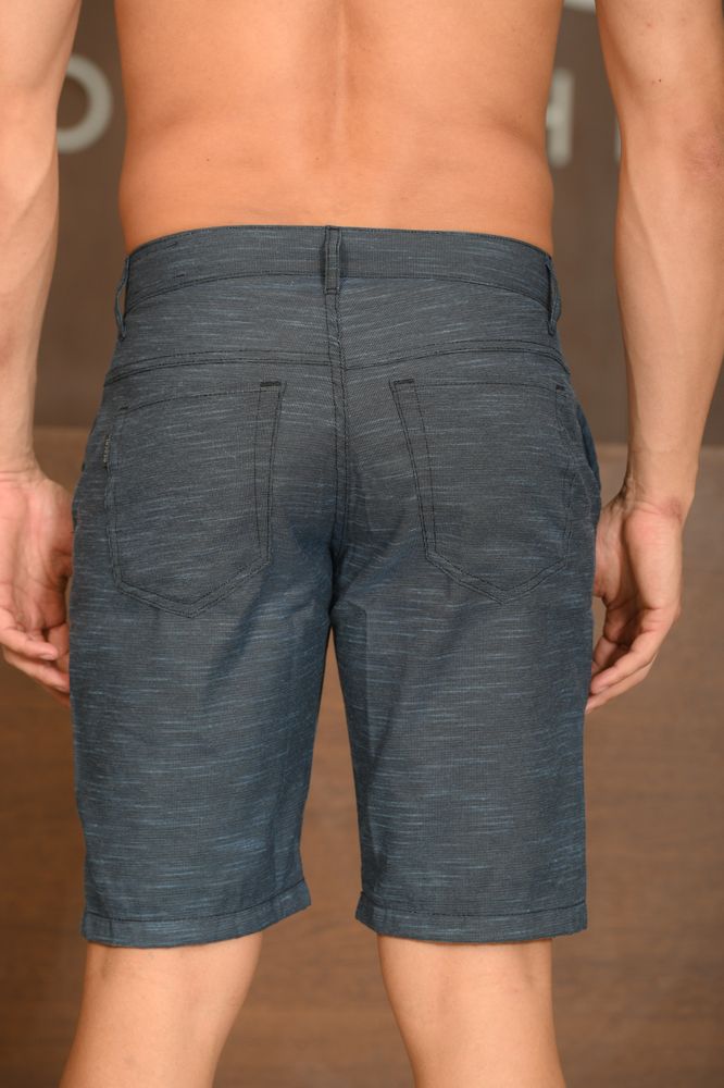 Bermuda Masculina Ogochi Casual Bolso Faca Azul Marinho