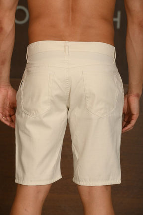 Bermuda Masculina Ogochi Casual Bolso Faca Branca