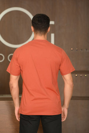 Camiseta Manga Curta Masculina Ogochi Slim Essencial Terra