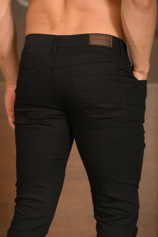 Calça Masculina Ogochi Essencial Skinny Color 5 Pockets Preta