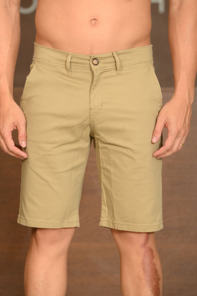 Bermuda Masculina Bolso Faca Tradicional Essencial Color Areia