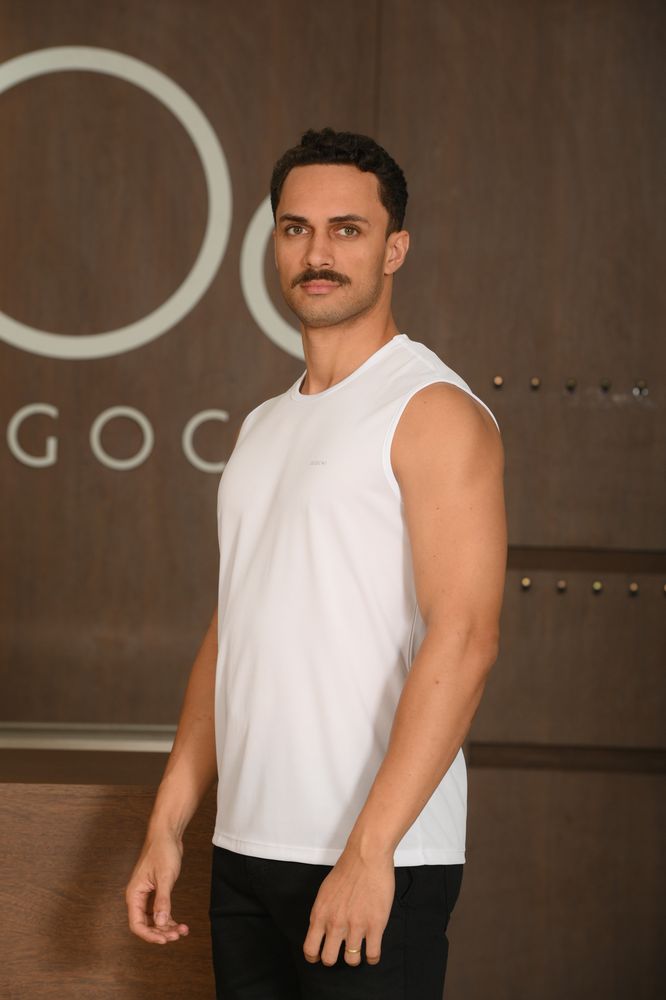 Regata Masculina Ogochi Sport Slim Branca