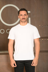 Camiseta Masculina Ogochi Manga Curta Essencial Slim Lisa Branca