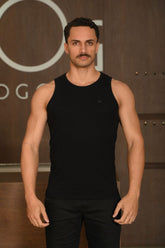 Regata Masculina Ogochi Essencial Meia Malha Preta