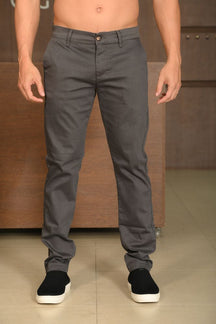 Calça Masculina Ogochi Essencial Slim Bolso Faca Chumbo