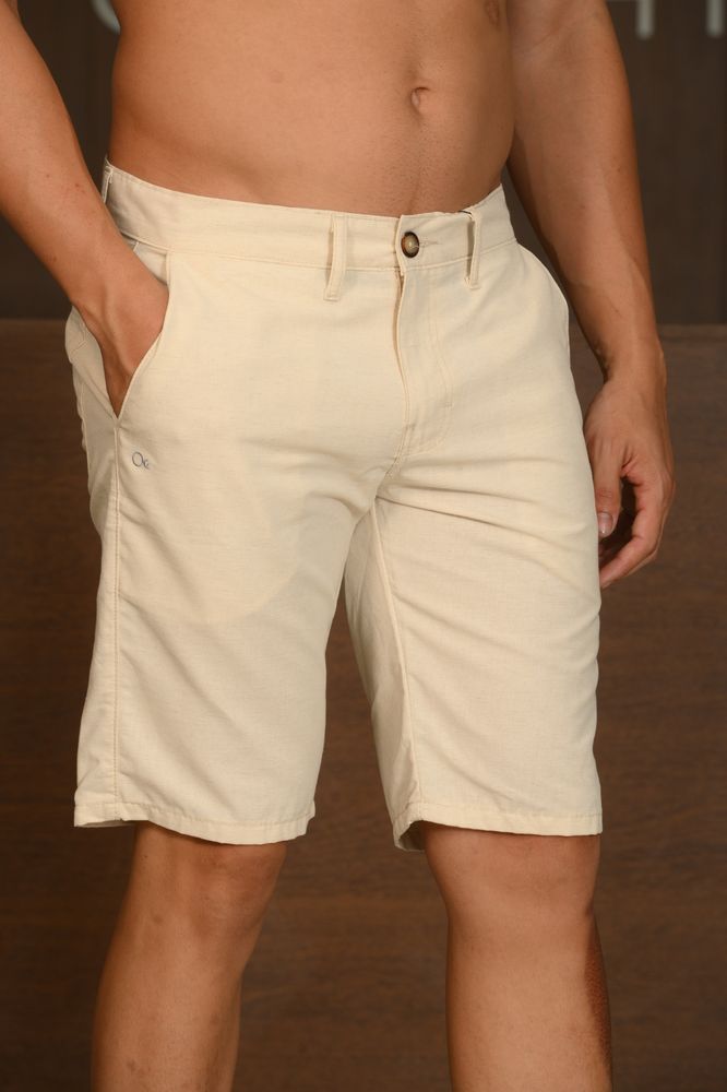 Bermuda Masculina Ogochi Casual Bolso Faca Palha