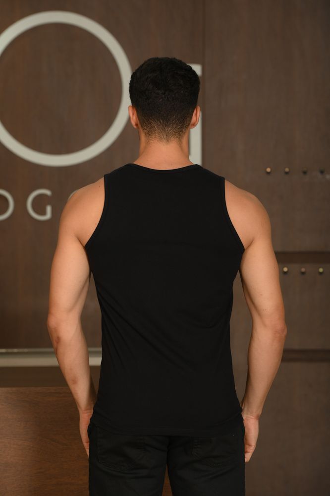 Regata Masculina Ogochi Essencial Meia Malha Preta