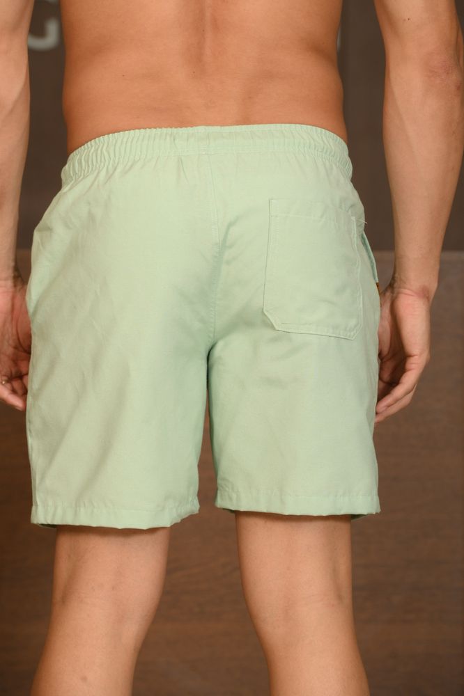 Bermuda Masculina Ogochi Casual Resort Textura Natural Verde Mar