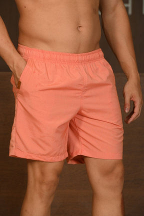 Bermuda Masculina Ogochi Casual Resort Textura Natural Papaya