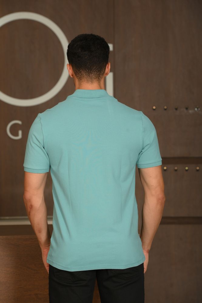 Polo Manga Curta Ogochi Slim Essencial Azul