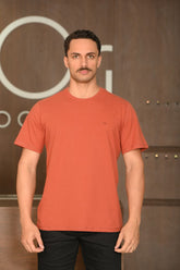 Camiseta Manga Curta Masculina Ogochi Slim Essencial Terra