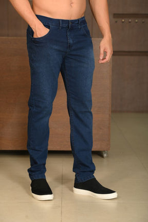 Calça Masculina Ogochi Jeans Concept Slim 5 Pockets Jeans Escuro