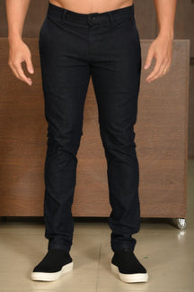 Calça Masculina Ogochi Jeans Concept Slim Bolso Faca Jeans Escuro