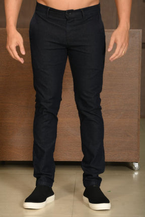 Calça Masculina Ogochi Jeans Concept Slim Bolso Faca Jeans Escuro