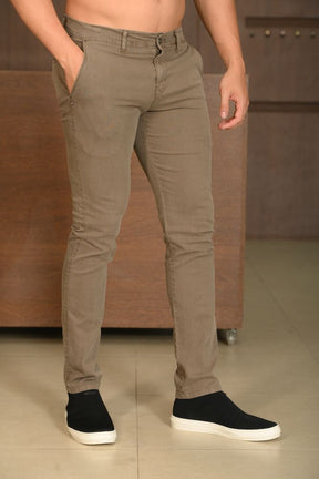 Calça Masculina Ogochi Essencial Slim Bolso Faca Marrom