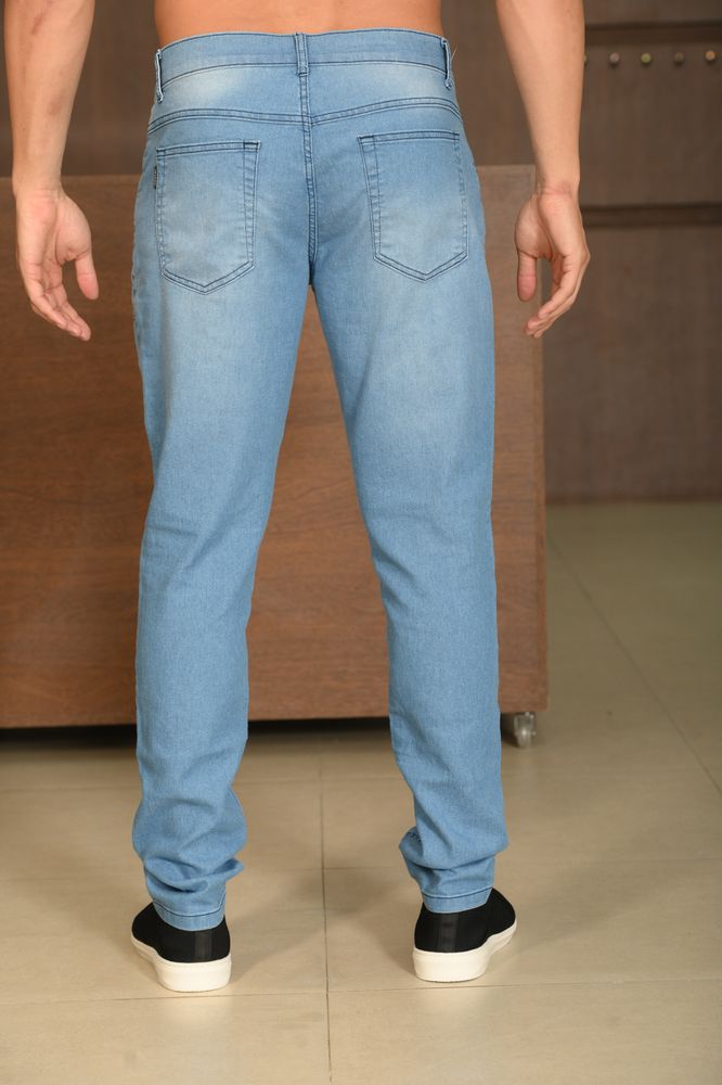Calça Masculina Ogochi Jeans Concept Skinny 4 Pockets Azul Claro