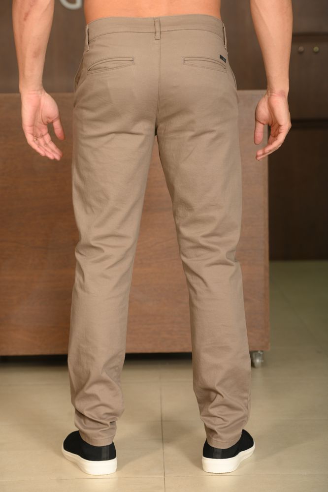 Calça Masculina Ogochi Essencial Slim Bolso Faca Cinza