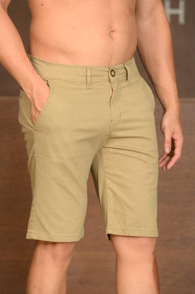 Bermuda Masculina Bolso Faca Tradicional Essencial Color Areia