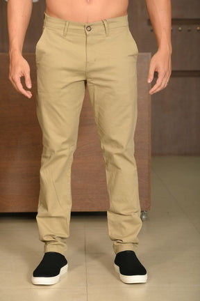 Calça Masculina Ogochi Essencial Slim Bolso Faca Areia