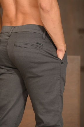 Calça Masculina Ogochi Essencial Slim Bolso Faca Chumbo