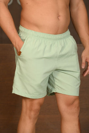 Bermuda Masculina Ogochi Casual Resort Textura Natural Verde Mar